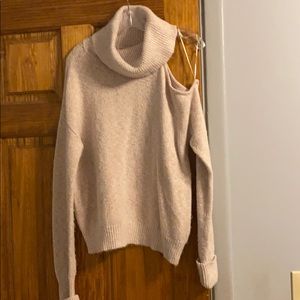 Guess light pink oversized sweater-1 open shoulder